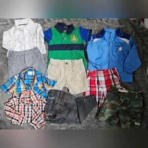 Boys shirts, shorts,  and pants 10 piece lot Size 18 months